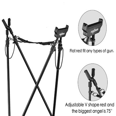 Lightweight Aluminum Alloy Quadra Pod Hunting Stick for Durability
