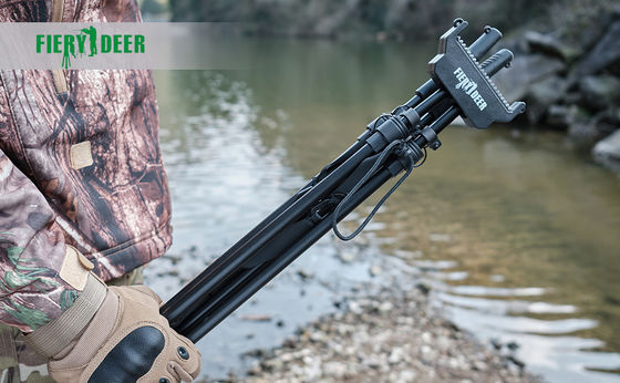 Lightweight Aluminum Alloy Quadra Pod Hunting Stick for Durability