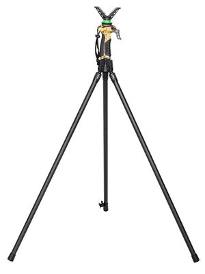 Professional Aluminum Alloy Hunting Tripod Shooting Stick With Quick Adjustment Button