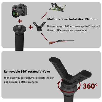 Angle Adjustment Hunting Stick Made Of Lightweight Aluminum Alloy